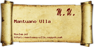 Mantuano Ulla névjegykártya